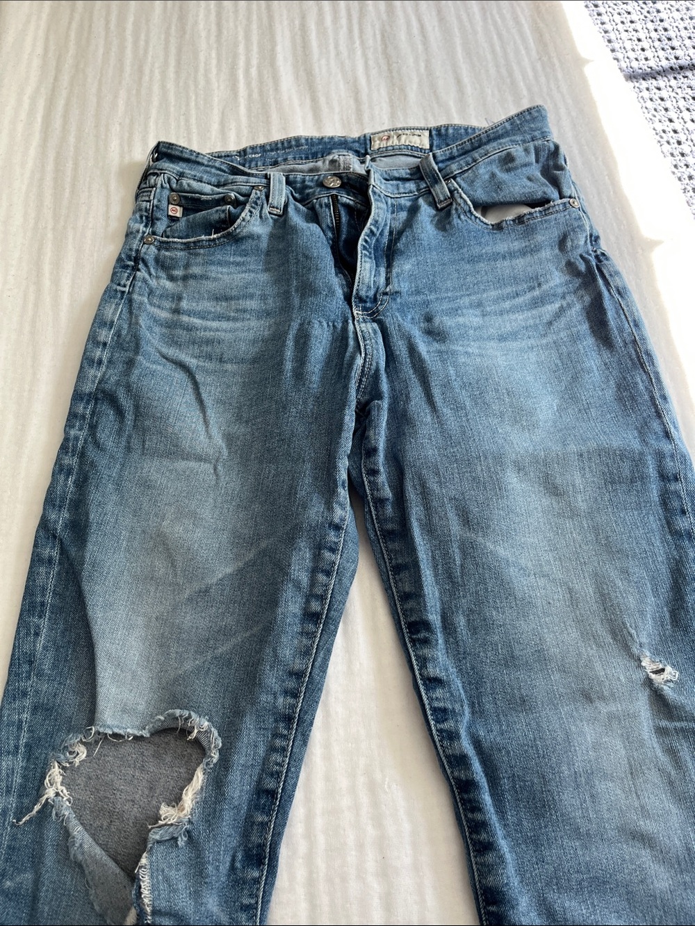 Ag Adriano Goldschmied Women's Blue Boot Cut Jeans
